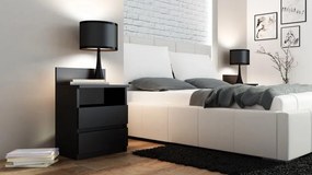 Baltrum M1 éjjeliszekrény, 40x59x32 cm, matt fekete