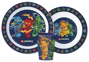 Lego Ninjago Elemental étkészlet, micro műanyag szett, pohárral 260 ml