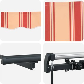 Behúzható napellenző Sárga és narancs 350 x 250 cm