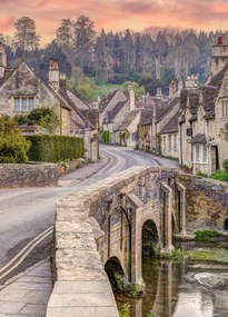 Poszter 39,5x55cm Házak és kőhíd, Assaf Frank