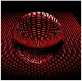 Poszterek 70x70 Piros gömb Disco