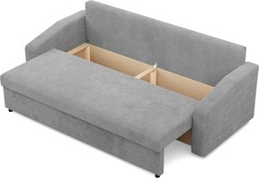 Zeus kanapéágy, kordbársony, hab töltet, döntött kartámasz, szürke