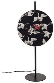 Fekete asztali lámpa textil búrával (magasság 71 cm) Jaylee – White Label