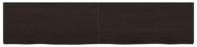 sötétbarna kezelt tömör tölgyfa asztallap 180x40x(2-6) cm