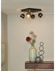 Lucide 77975/20/30 - LED spotlámpa BINARI 4xLED/5W/230V fekete