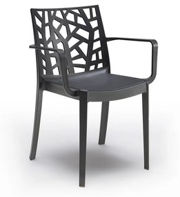 Trinity műanyag karfás kerti szék grafit