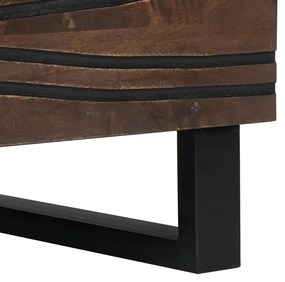 dohányzóasztal 80 x 50 x 40 cm - tömör mangófából és MDF-ből
