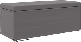 vidaXL Zsámoly Szürke 101 x 41 x 40 cm Műbőr és Műanyag Fa