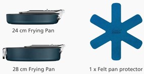 Serpenyő készlet kerámia felülettel 2 db-os Space – Joseph Joseph