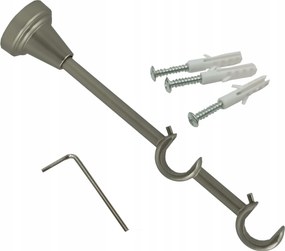 Függönykarnis tartó 19+19mm dupla Fém Szatén