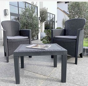 Tikka 2 személyes kerti bútor szett Antracit X