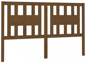 mézbarna tömör fenyőfa fejtámla 126 x 4 x 100 cm