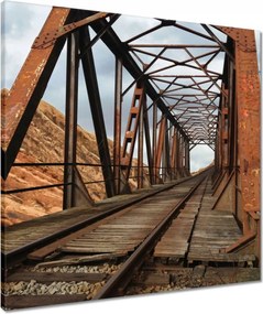 Vászonkép 60x60 Vasúti híd Vasút
