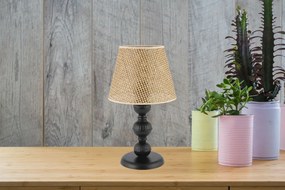 Fém éjjeli lámpa, teve-fekete, 20 cm – TR390FLH2696