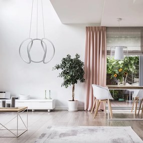 Elegáns, modern LED mennyezeti lámpa távirányítóval fehér