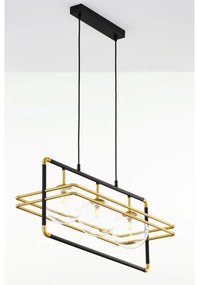 Jupiter 2030 - Csillár zsinóron FIORI 3xG9/10W/230V fekete/arany/átlátszó