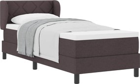 vidaXL Boxrugós ágy matracmal Sötét Barna 80 x 200 cm szövet