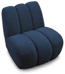 Sötétkék buklé fotel Janissaire – Bobochic Paris