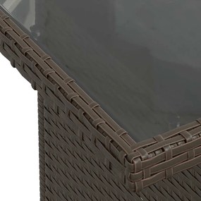 vidaXL 5 részes barna polyrattan akácfa kerti ülőgarnitúra párnával