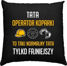 Párna Apának Kotrógép kezelő Fekete