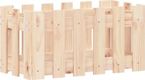 vidaXL fehér tömör fenyő növénytartó léces kialakítással 60x30x30 cm