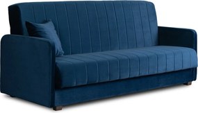 Dönthető kanapé sötétkék színben, bársony kárpittal, PORTO