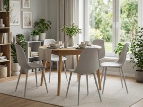 Étkezőszék OSAKA műanyag, világosszürke