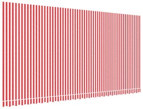 piros és fehér csíkos pótszövet napellenzőhöz 6x3 m