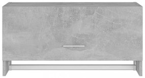 betonszürke szerelt fa ruhásszekrény 70 x 32,5 x 35 cm