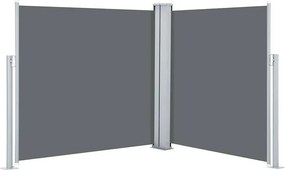 vidaXL antracitszürke behúzható oldalsó napellenző 120 x 600 cm