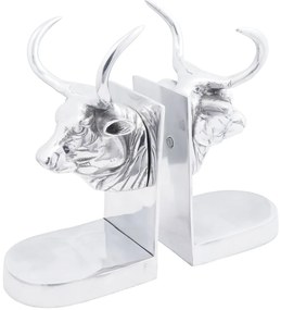 Könyvtámaszok 2 db Ezüst 17x15x27 cm Alumínium Bika