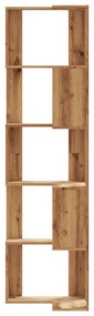 5 szintes szerelt fa sarok könyvespolc 50 x 50 x 179cm