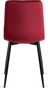 Szék bordó színben, bársony kárpittal PERU