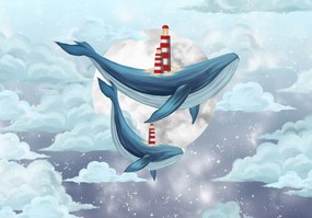 Fotótapéta gyerekeknek Bálna Tenger Flizelin Ragasztó Ajándék 415 x 290