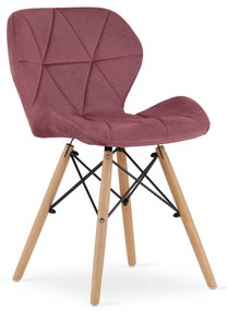LAGO VELVET sötét rózsaszín szék