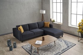 Sarokkanapé Kale Velvet Jobbos - Antracit