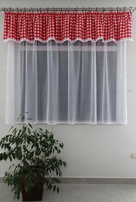 Mg Karnis Irigy Hónaljmirigy Kockás Piros 300x40cm