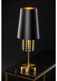 Lámpa Asztali lámpatest NESTO 3 , 6090, AC220-240V, 50/60Hz, 1*E27, max.40W, átmérő 20 cm, fekete/arany