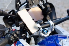 FIXED Bikee ALU 2 alumínium mobiltelefon tartó kerékpárra forgó fejjel, fekete
