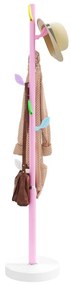 rózsaszínű porszórt vas ruhafogas 172 cm