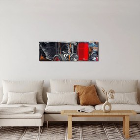 Veterán képe (órával) (90x30 cm)