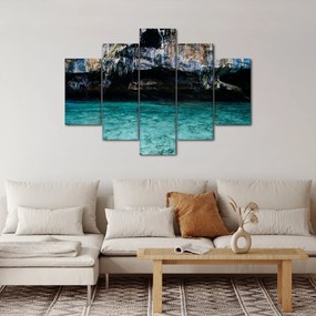 A víz és a sziklák képe (150x105 cm)