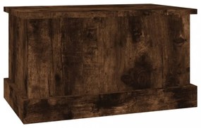 füstös tölgy színű szerelt fa tárolóláda 50x30x28 cm