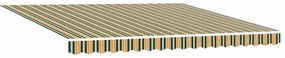 Behúzható napellenző Zöld és sárga 400 ×300 cm szövet