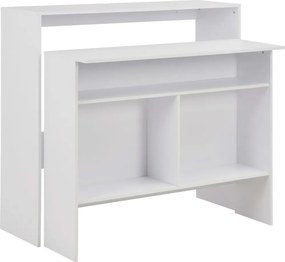 vidaXL fehér bárasztal 2 asztallappal 130 x 40 x 120 cm