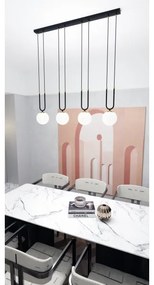 Csillár zsinóron GLAM 4xE14/10W/230V fekete