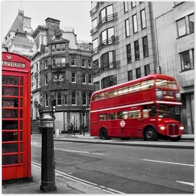 Poszterek 30x30 Piros busz