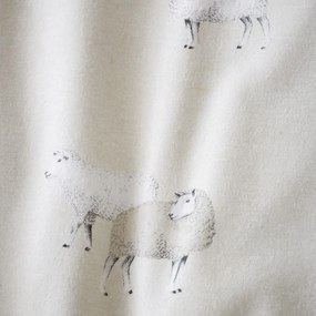 Bézs kétszemélyes flanel ágyneműhuzat 200x200 cm Sheep – Catherine Lansfield