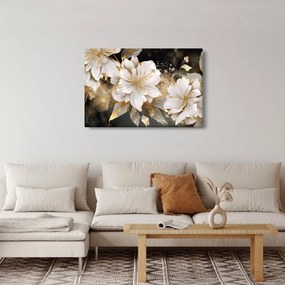 Kép - Virágok aranyban (90x60 cm)