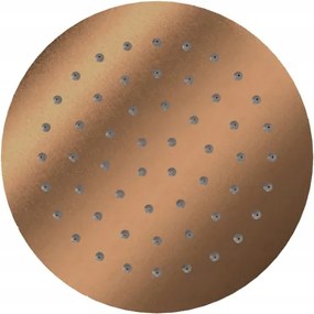 Zuhanyfej 25 cm kerek slim, szálcsiszolt réz